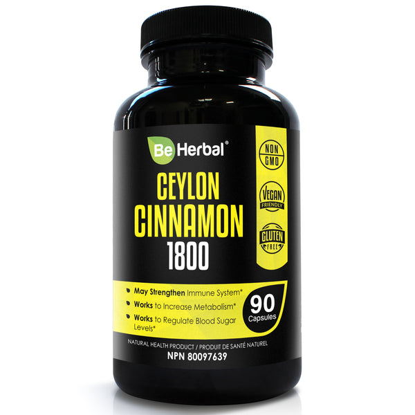 Organic Ceylon Cinnamon Capsules 1800mg – 90 Capsules