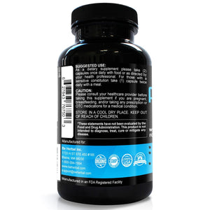 Premium Organic Ashwagandha Root Powder with Organic Black Pepper Extract 3000mg - 60 Veg Capsules Herbal Supplements Be Herbal