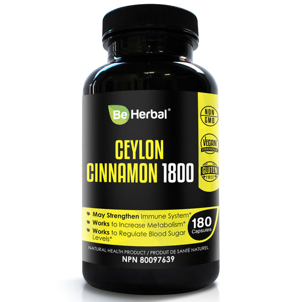 Organic Ceylon Cinnamon Capsules 1800mg – 180 Capsules