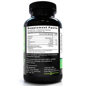 Organic Chlorella Capsules 1800mg  – 180 Capsules